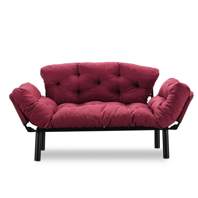 Nitta Kastanienbraunes Zweisitzer-Schlafsofa