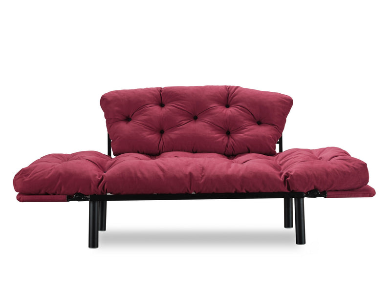 Nitta Kastanienbraunes Zweisitzer-Schlafsofa