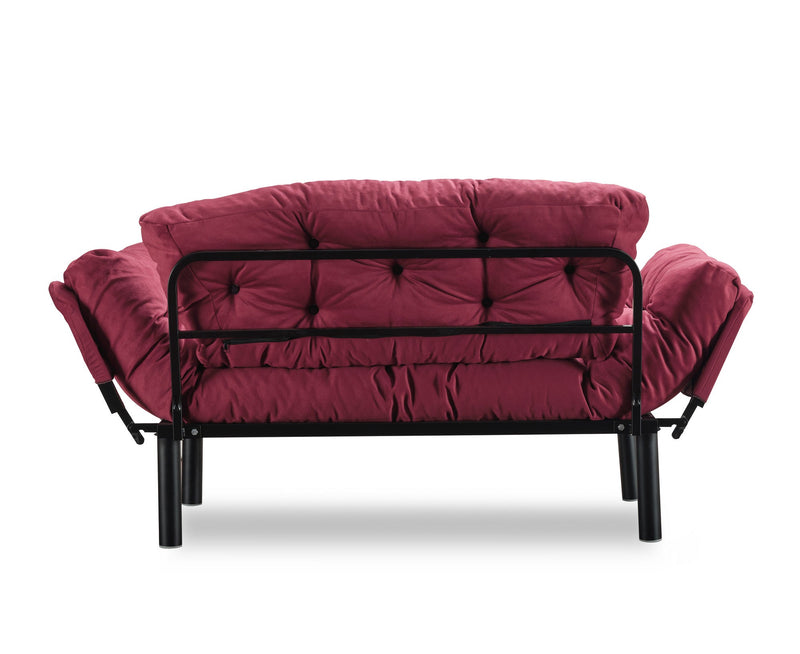 Nitta Kastanienbraunes Zweisitzer-Schlafsofa