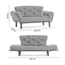 Nitta Kastanienbraunes Zweisitzer-Schlafsofa
