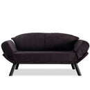 Genzo Schwarzes Zweisitzer-Schlafsofa