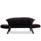 Genzo Schwarzes Zweisitzer-Schlafsofa
