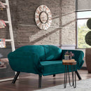 Genzo Petrolblaues Zweisitzer-Schlafsofa