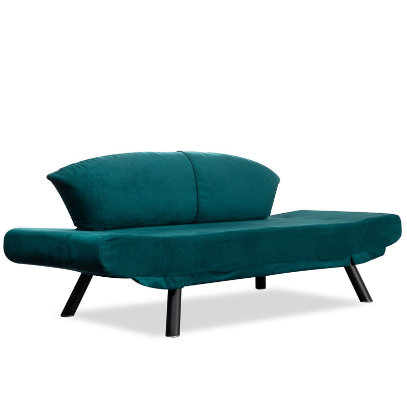 Genzo Petrolblaues Zweisitzer-Schlafsofa