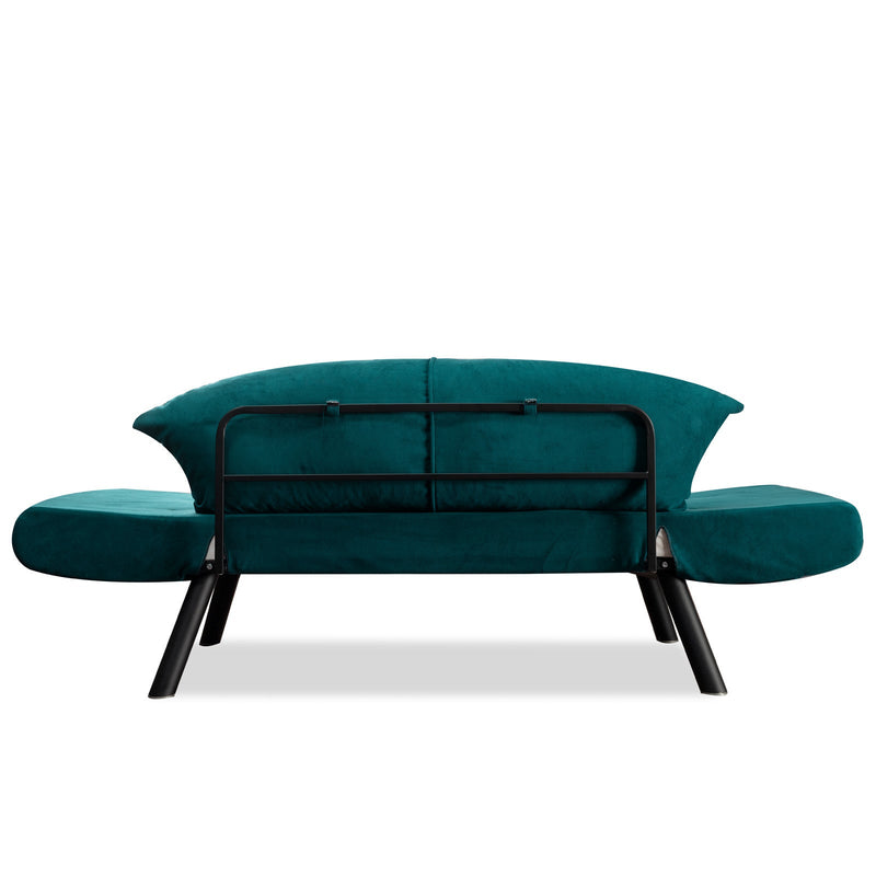 Genzo Petrolblaues Zweisitzer-Schlafsofa