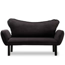 Chatto Schwarzes Zweisitzer-Schlafsofa