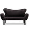 Chatto Schwarzes Zweisitzer-Schlafsofa