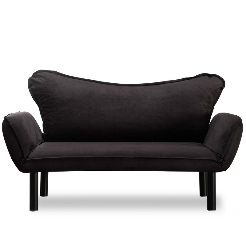Chatto Schwarzes Zweisitzer-Schlafsofa