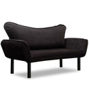 Chatto Schwarzes Zweisitzer-Schlafsofa
