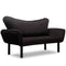 Chatto Schwarzes Zweisitzer-Schlafsofa