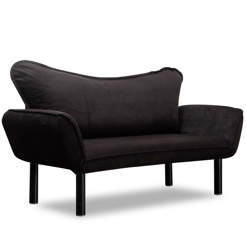 Chatto Schwarzes Zweisitzer-Schlafsofa