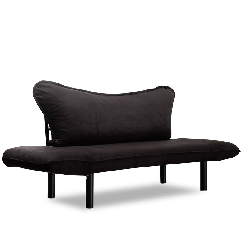 Chatto Schwarzes Zweisitzer-Schlafsofa