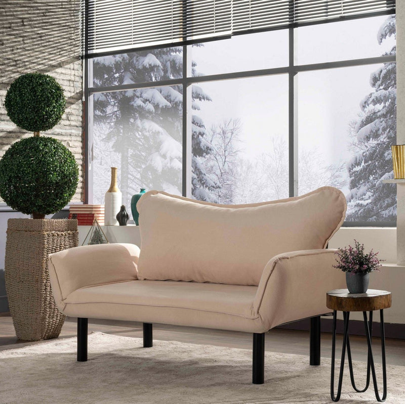 Chatto Creme Zweisitzer-Schlafsofa