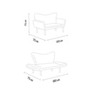 Chatto Creme Zweisitzer-Schlafsofa