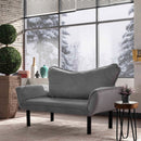 Chatto Graues Zweisitzer-Schlafsofa