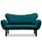 Chatto Petrolblaues Zweisitzer-Schlafsofa
