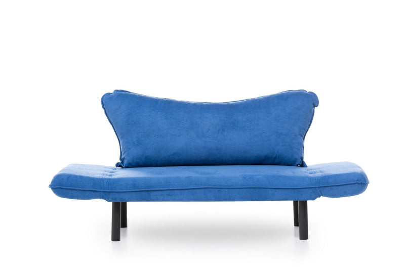 Chatto Blaues Zweisitzer-Schlafsofa