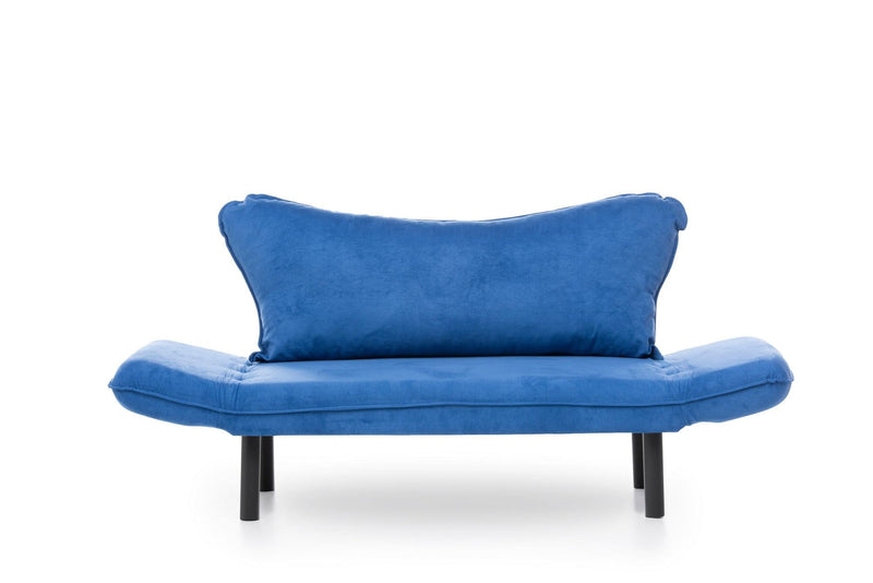 Chatto Blaues Zweisitzer-Schlafsofa