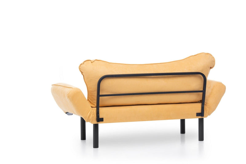 Chatto Senffarbenes Zweisitzer-Schlafsofa
