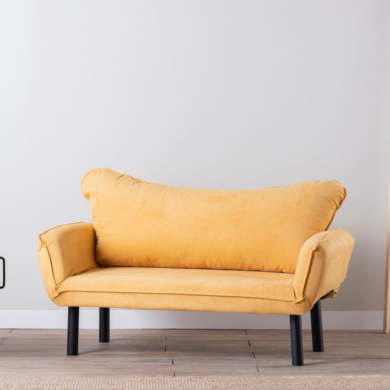 Chatto Senffarbenes Zweisitzer-Schlafsofa