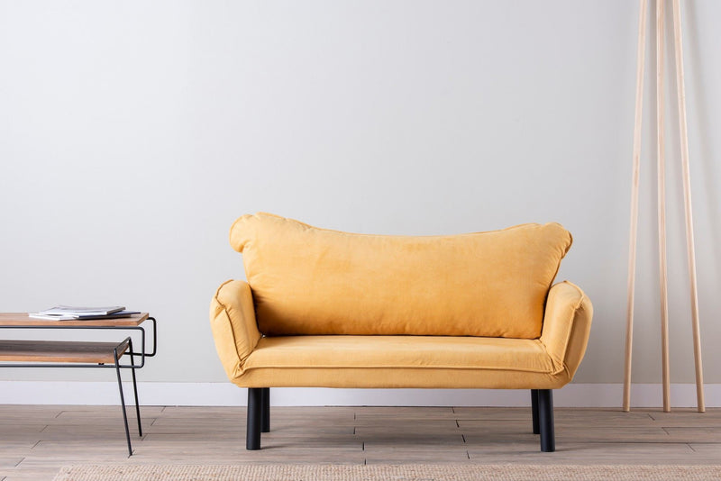 Chatto Senffarbenes Zweisitzer-Schlafsofa