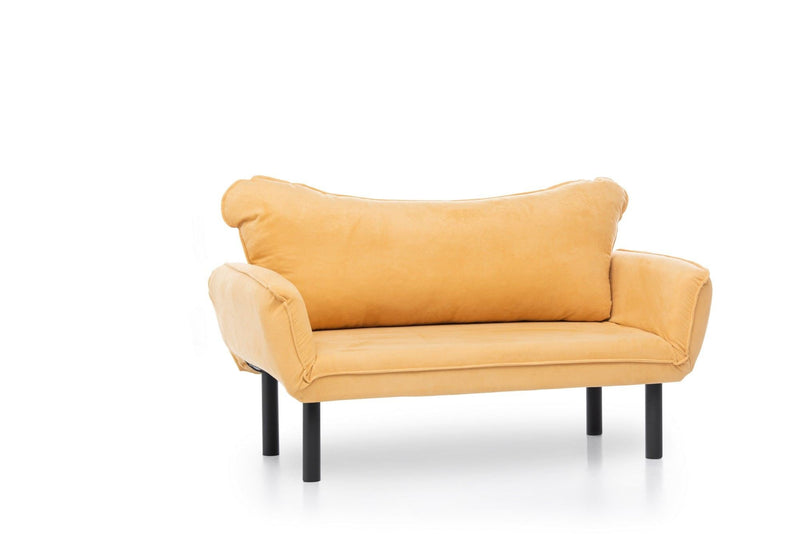 Chatto Senffarbenes Zweisitzer-Schlafsofa