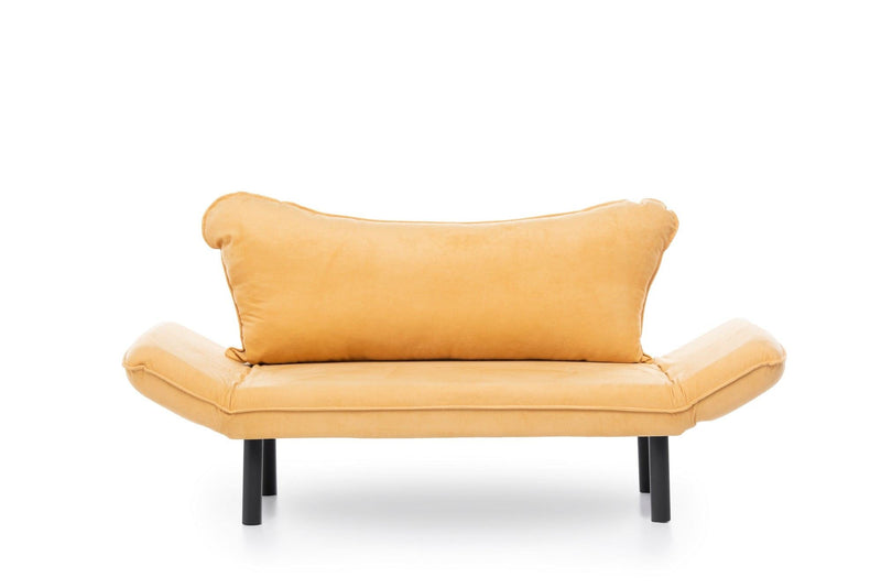 Chatto Senffarbenes Zweisitzer-Schlafsofa