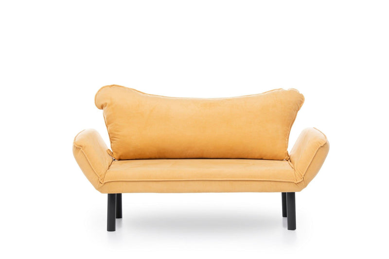 Chatto Senffarbenes Zweisitzer-Schlafsofa