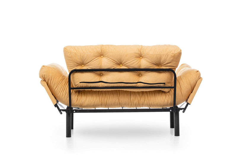 Nitta Senffarbenes Zweisitzer-Schlafsofa