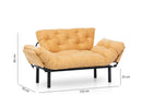 Nitta Senffarbenes Zweisitzer-Schlafsofa