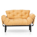 Nitta Senffarbenes Zweisitzer-Schlafsofa