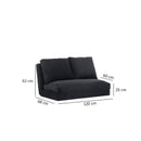 Taida Schwarzes Zweisitzer-Schlafsofa