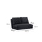 Taida Schwarzes Zweisitzer-Schlafsofa