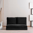Taida Schwarzes Zweisitzer-Schlafsofa