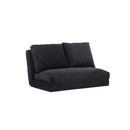 Taida Schwarzes Zweisitzer-Schlafsofa