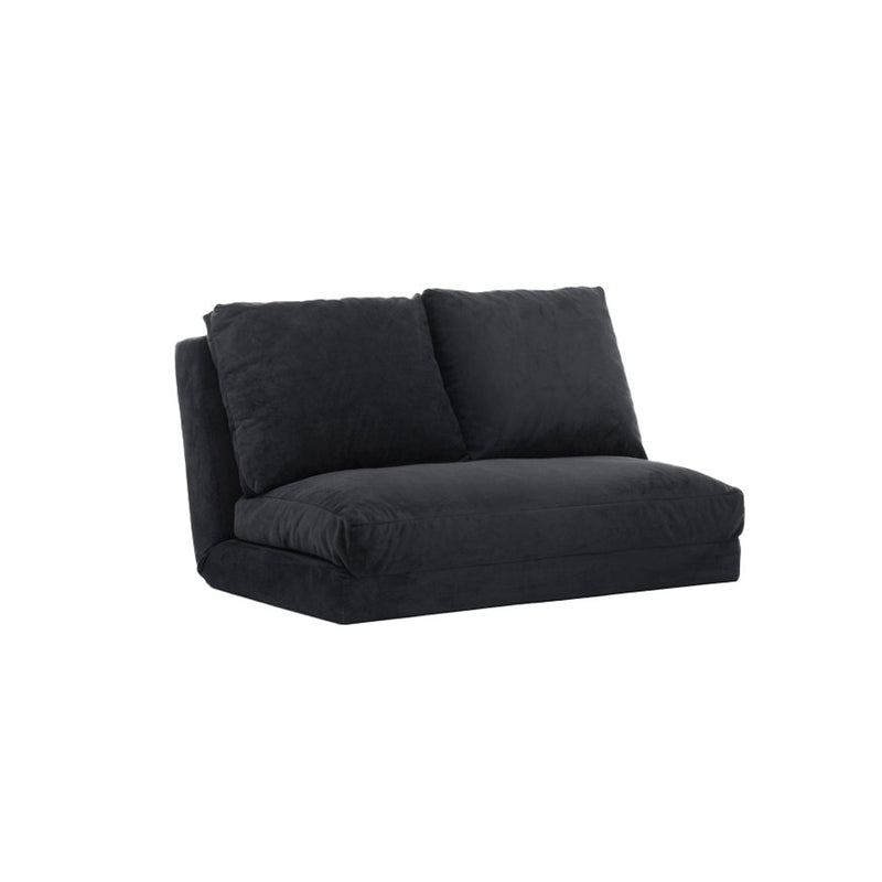 Taida Schwarzes Zweisitzer-Schlafsofa