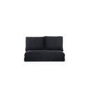 Taida Schwarzes Zweisitzer-Schlafsofa