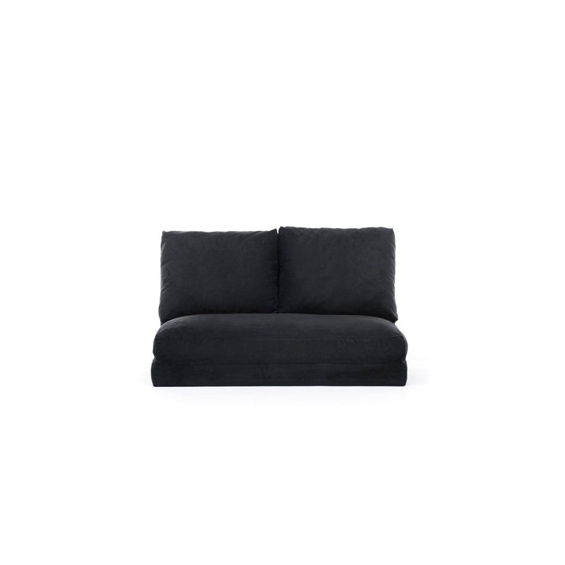 Taida Schwarzes Zweisitzer-Schlafsofa