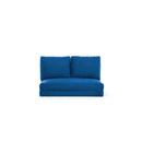 Taida Blaues Zweisitzer-Schlafsofa