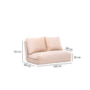 Taida Creme Zweisitzer-Schlafsofa