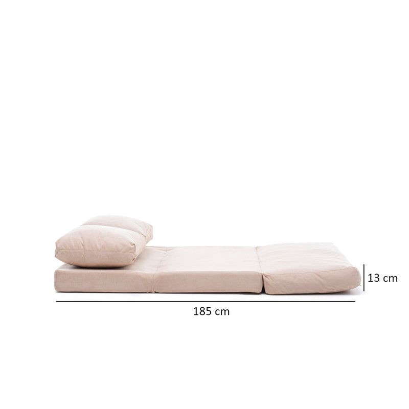Taida Creme Zweisitzer-Schlafsofa