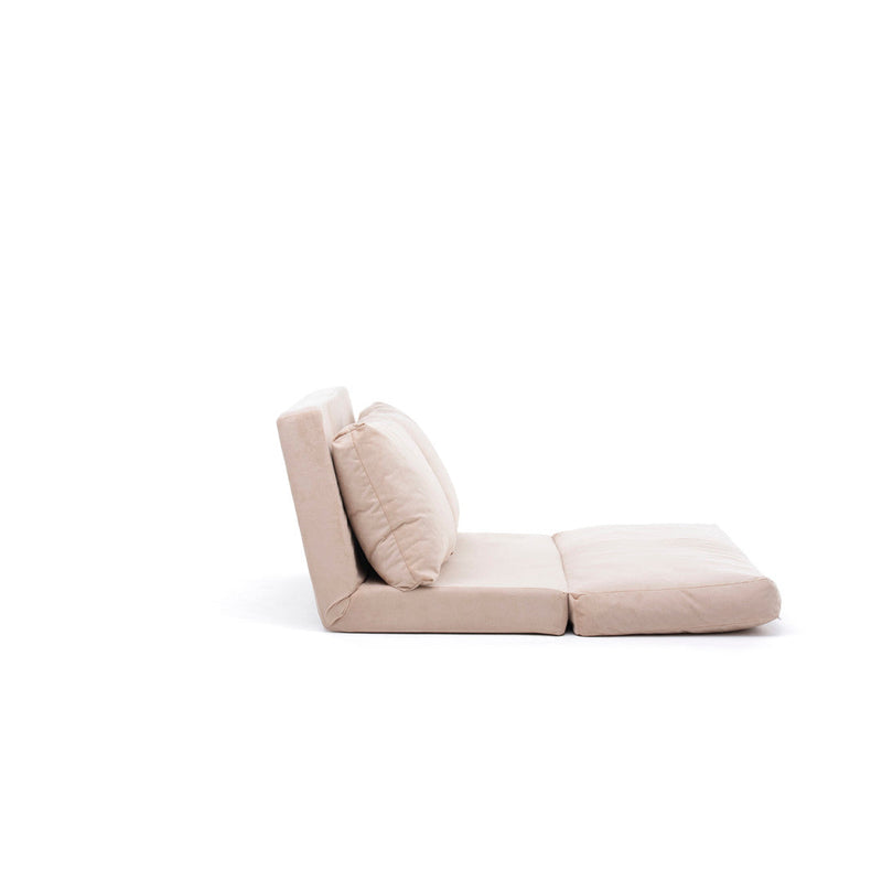 Taida Creme Zweisitzer-Schlafsofa