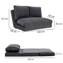 Taida Graues Zweisitzer-Schlafsofa