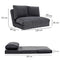 Taida Graues Zweisitzer-Schlafsofa