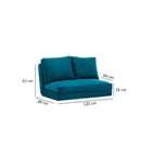 Taida Petrolgrünes Zweisitzer-Schlafsofa