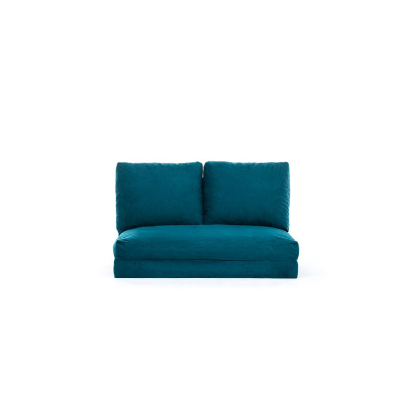 Taida Petrolgrünes Zweisitzer-Schlafsofa