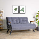 Sando 2-Sitzer Graues Zweisitzer-Schlafsofa