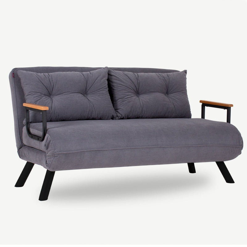 Sando 2-Sitzer Graues Zweisitzer-Schlafsofa