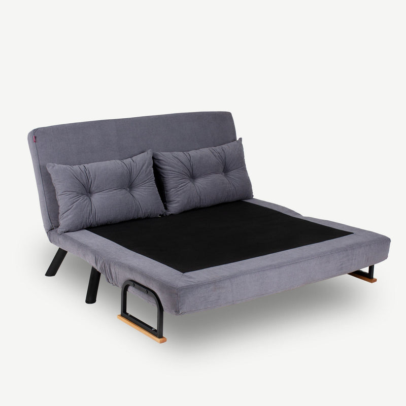 Sando 2-Sitzer Graues Zweisitzer-Schlafsofa