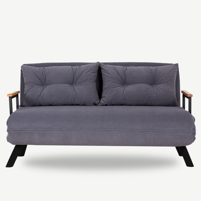 Sando 2-Sitzer Graues Zweisitzer-Schlafsofa
